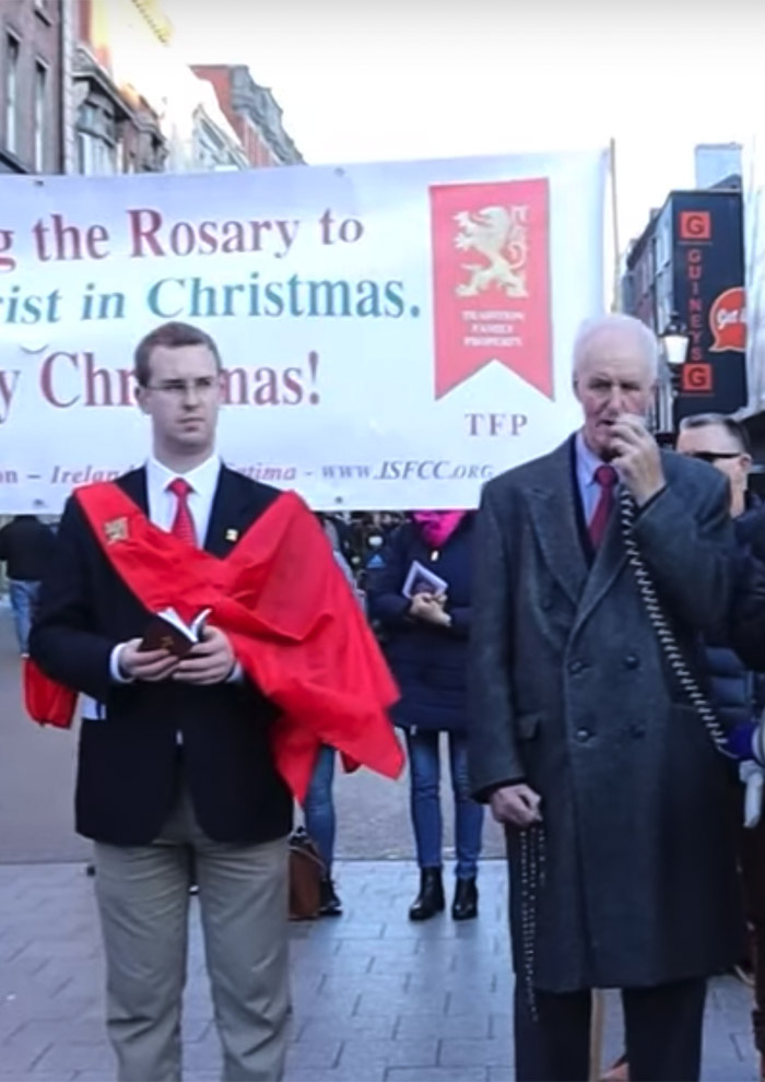 Christmas Carols and Prayer on the Streets of Dublin Turn Heads